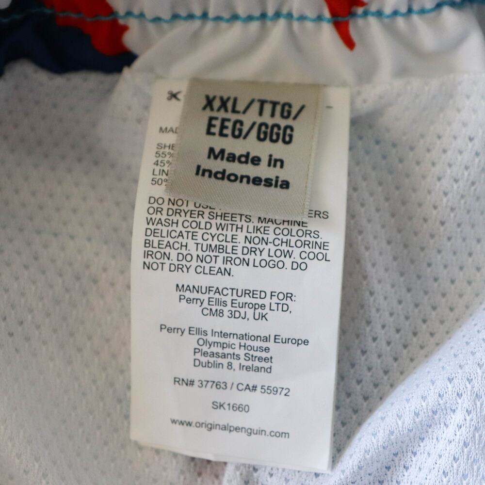 Original Penguin Drawstring Lined Swim Trunks Shorts Mens SIZE XXL - Picture 4 of 4